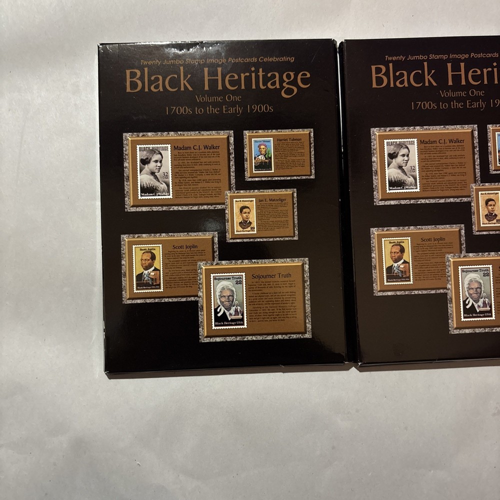 2 Sets USPS Black Heritage 20 Jumbo Stamp Postcards Volume 1 NEW