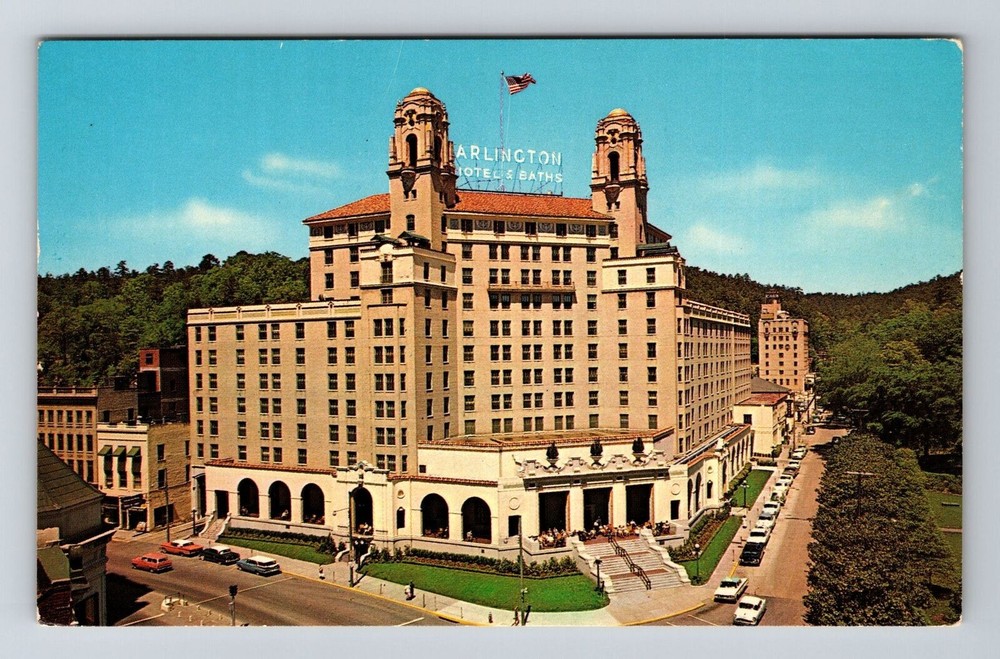 Hot Springs AR-Arkansas, Arlington Hotel, Advert, Vintage Postcard