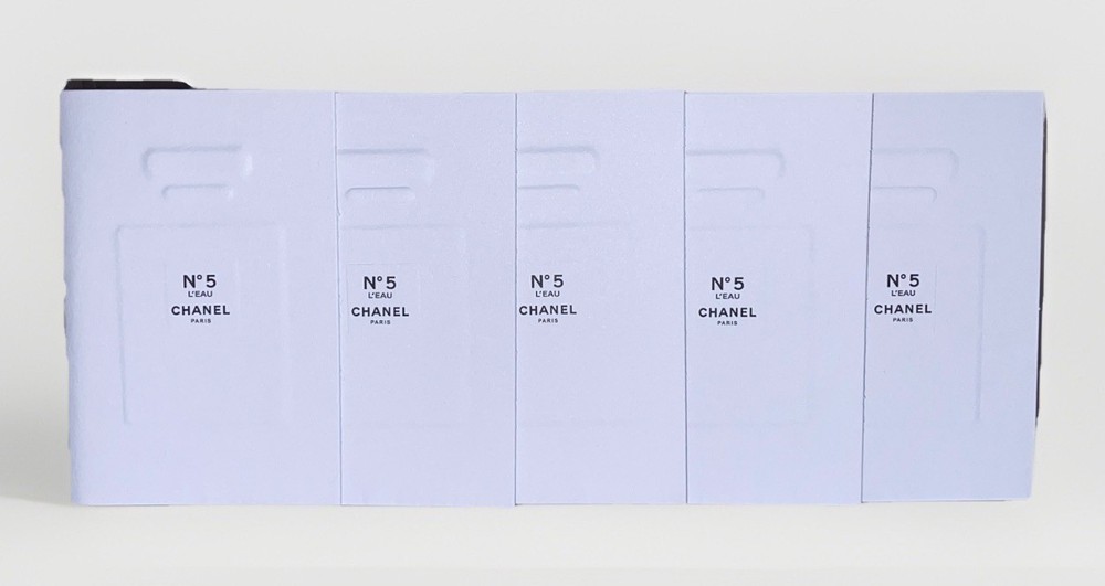 5 X Chanel No 5 L’EAU EDT  1.5 ML samples on Card Discontinued/ Bonus sample INC