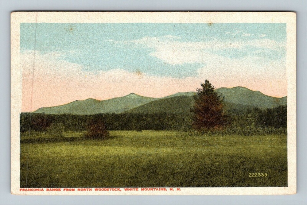 No. Woodstock NH-New Hampshire Franconia Range White Mountains Vintage Postcard