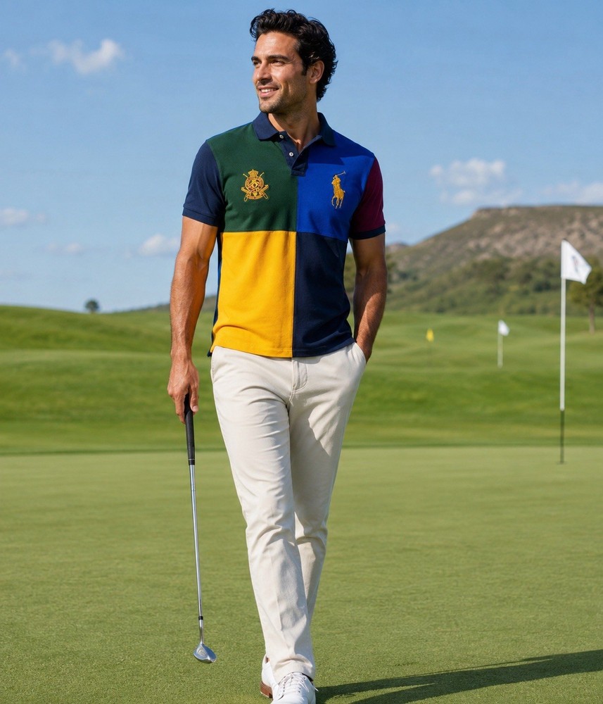 Polo by Ralph Lauren Men’s Colorblock Polo Shirt , L slim fit