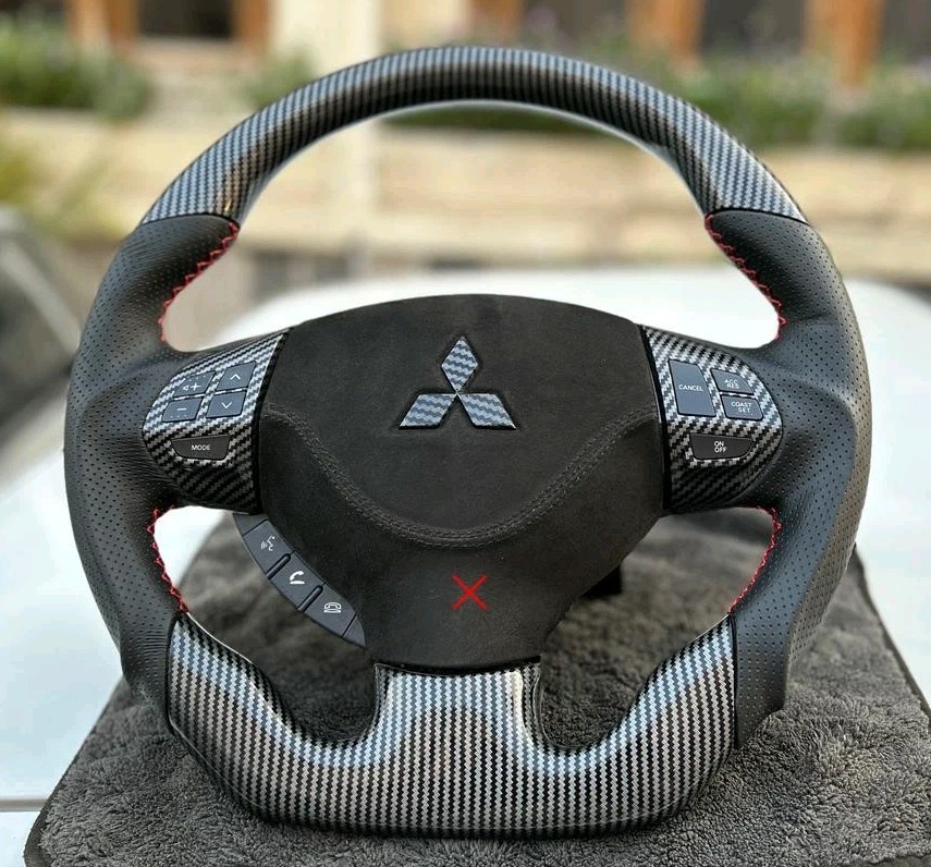 Mitsubishi Lancer Evolution 2007-2016 Carbon Fiber Sports Steering Wheel