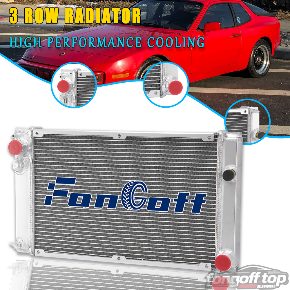 3-Row ALUMINUM RADIATOR FOR 1983-1988 86 1987 PORSCHE 944 NON-Turbo 2.5L 2.7L MT