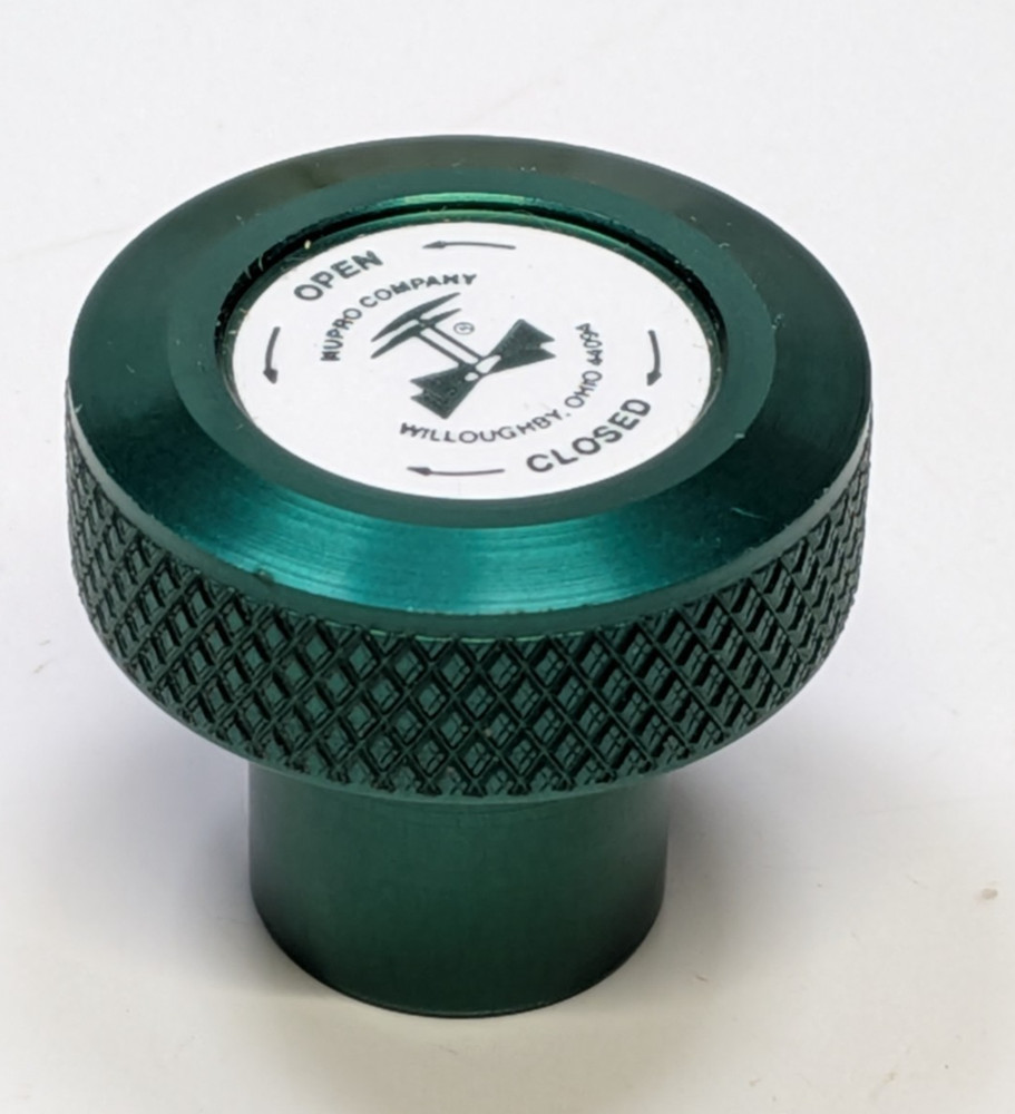 NEW NUPRO Swagelok Green Aluminum Metering Valve Knob