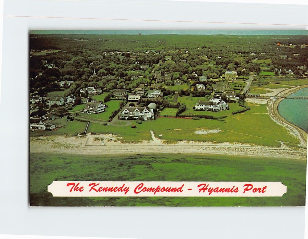 Postcard Aerial View Kennedy Compound Hyannis Port Cape Cod Massachusetts USA