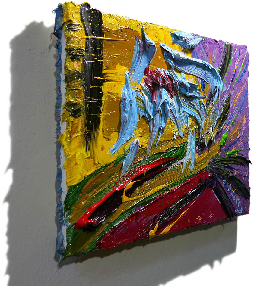 Landscape Oil█Painting Vintage Impressionism Art█Signed Abstract Original█Thick█