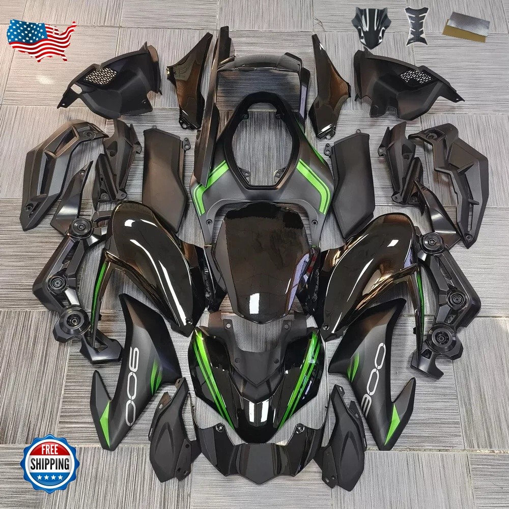 Fairing Kit Bodywork For Kawasaki Z900 2017 2018 2019 ABS Plastic Green Black