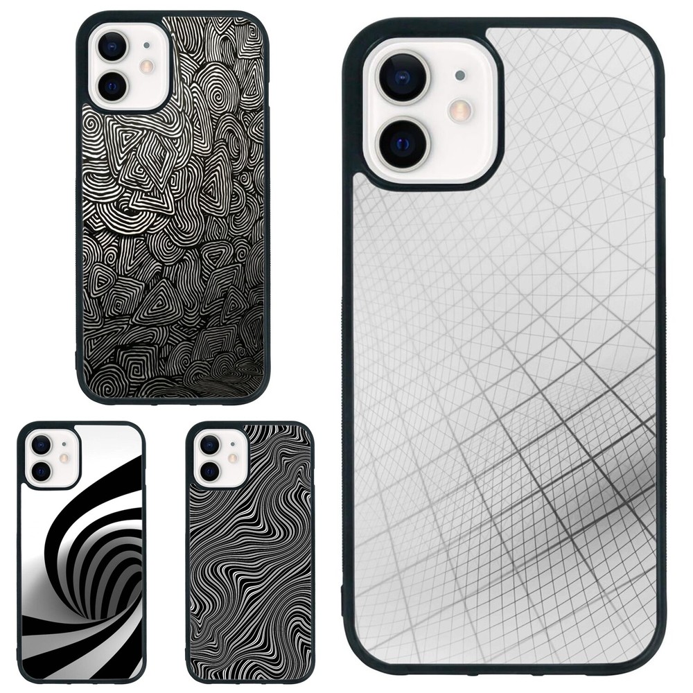 Anti scratch Cover White Doodle Black And For iPhone XS XR 6 7 8 Plus SE 2nd 3rd