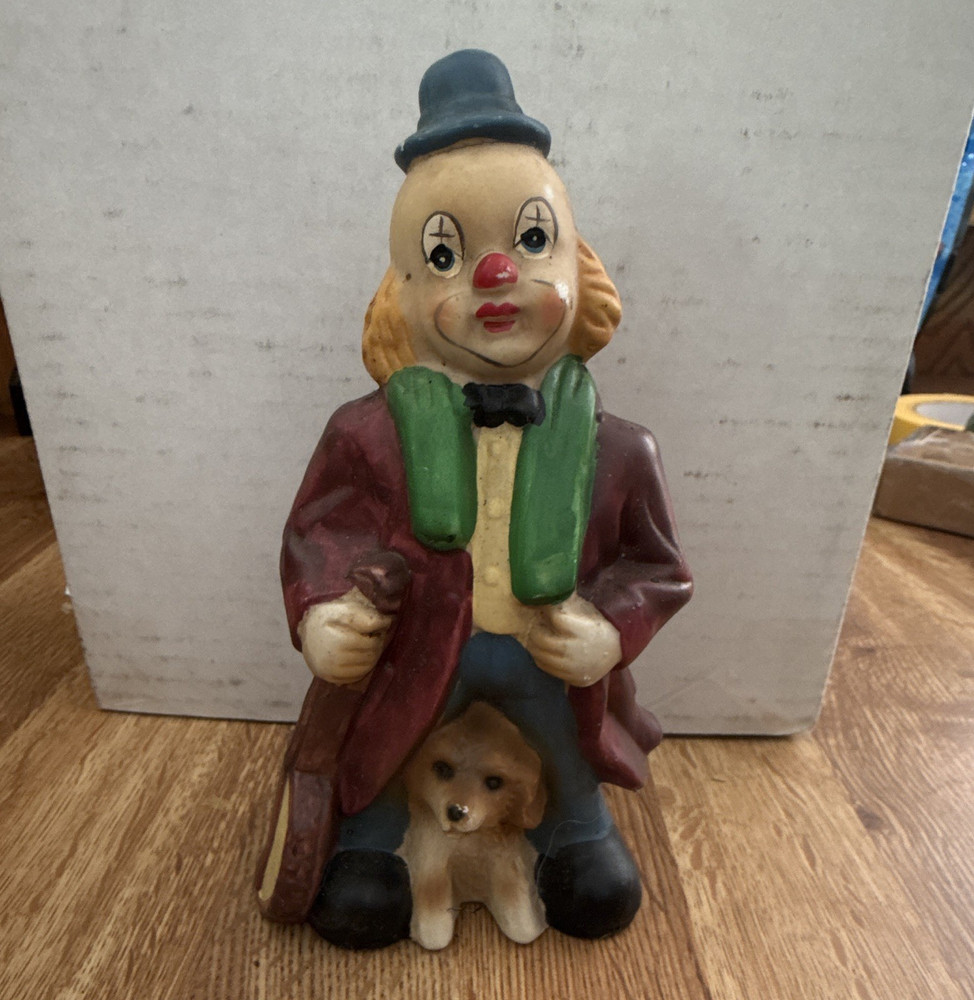 K's Collection Circus Clown Figurine Resin Painted Multicolor Adult Decor