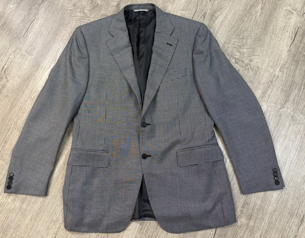 Canali 1934 Italy 52% Silk 48% Wool Sport Coat EU 50/ US 40 Houndstooth
