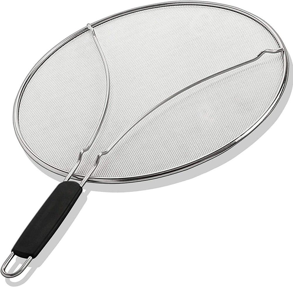 BergKoch Splatter Screen for Frying Pan - 13 Inch Stainless 13-inch, Silver