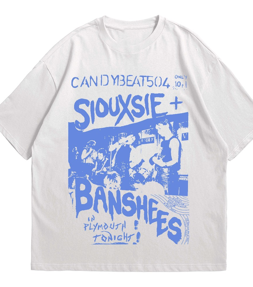 HOT NEW Siouxsie and the Banshees band punk rock white T-shirt S-5Xl XX524