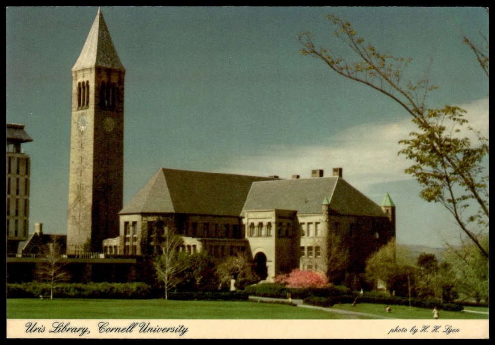 Cornell University Uris Library McGraw Tower Ithaca NY Postcard Dexter Press