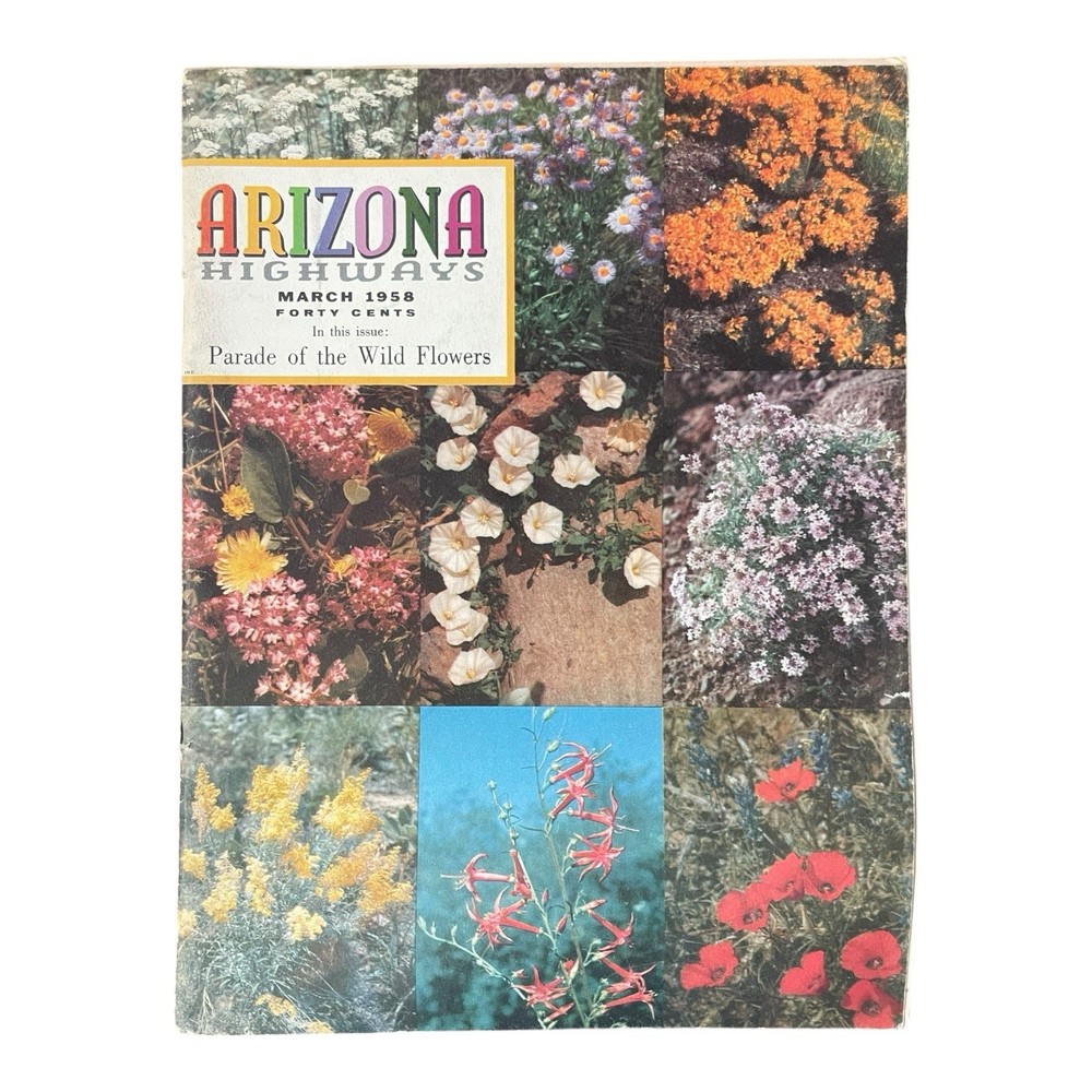 Arizona Highways Parade Of The Wild Flowers March 1958 Magazine