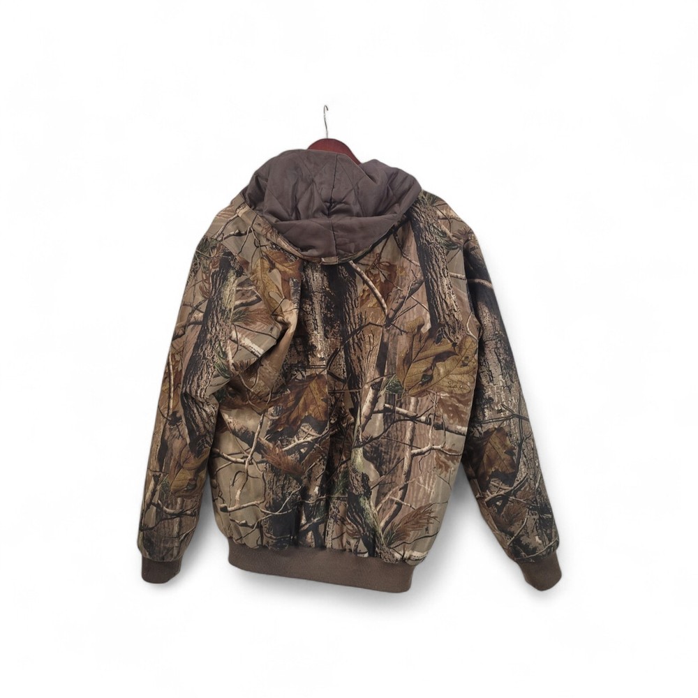 Vintage Cabela's RealTree 3D Camo Jacket Men's Medium Tall Hooded Hunting Bomber