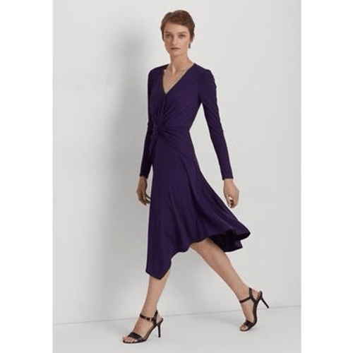 Lauren Ralph Lauren Womens Surplice MIDI Cocktail and Party Dress Size 10
