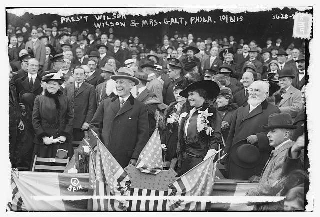 Philadelphia PA President Woodrow Wilson Mrs Galt 1915 Baseball Stands