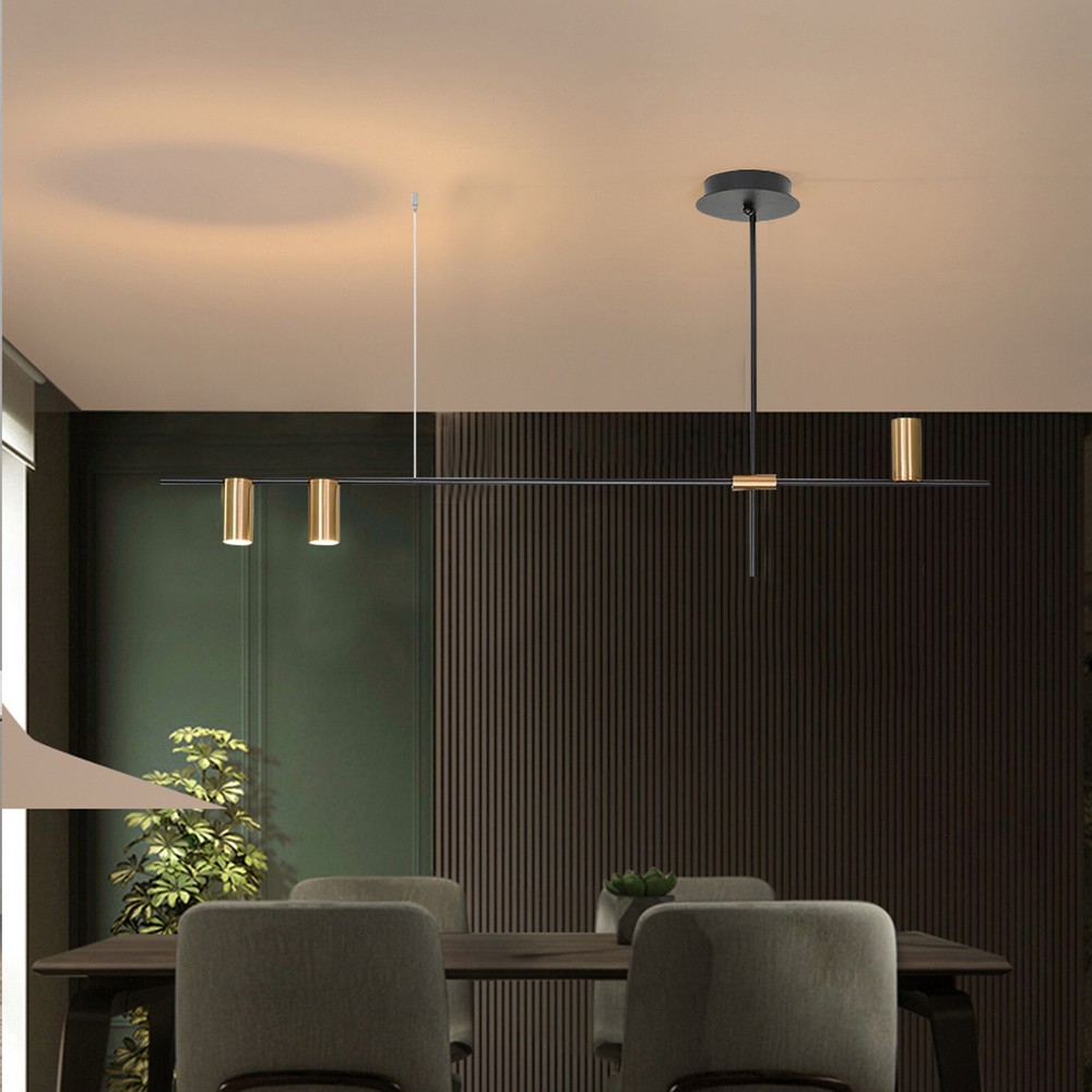 48.4in 3-Light Chandelier for Bars Restaurants 110-120V Modern Lighting
