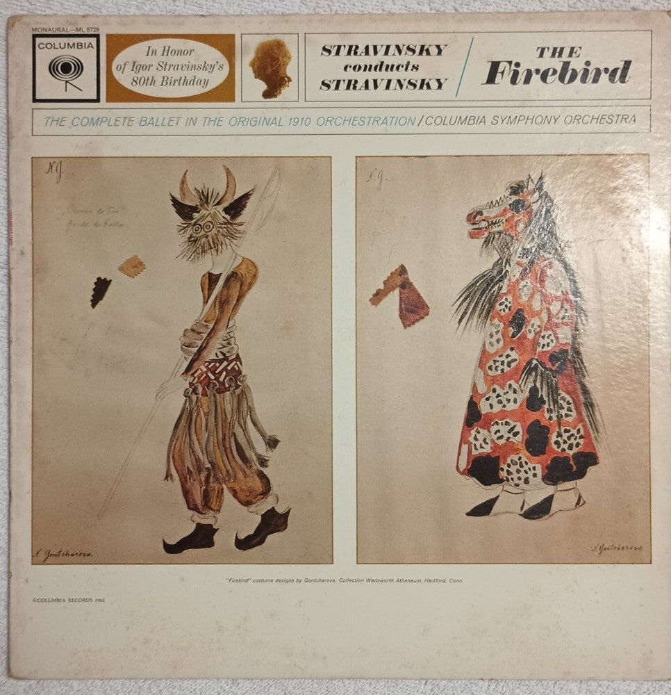 Igor Stravinsky The Firebird Vinyl LP Record Columbia Symphony Orchestra 6 Eye