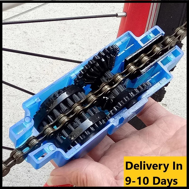 Portable Bike Chain Cleaner Kit Chain Oil Degreaser Scrubber Brush Set