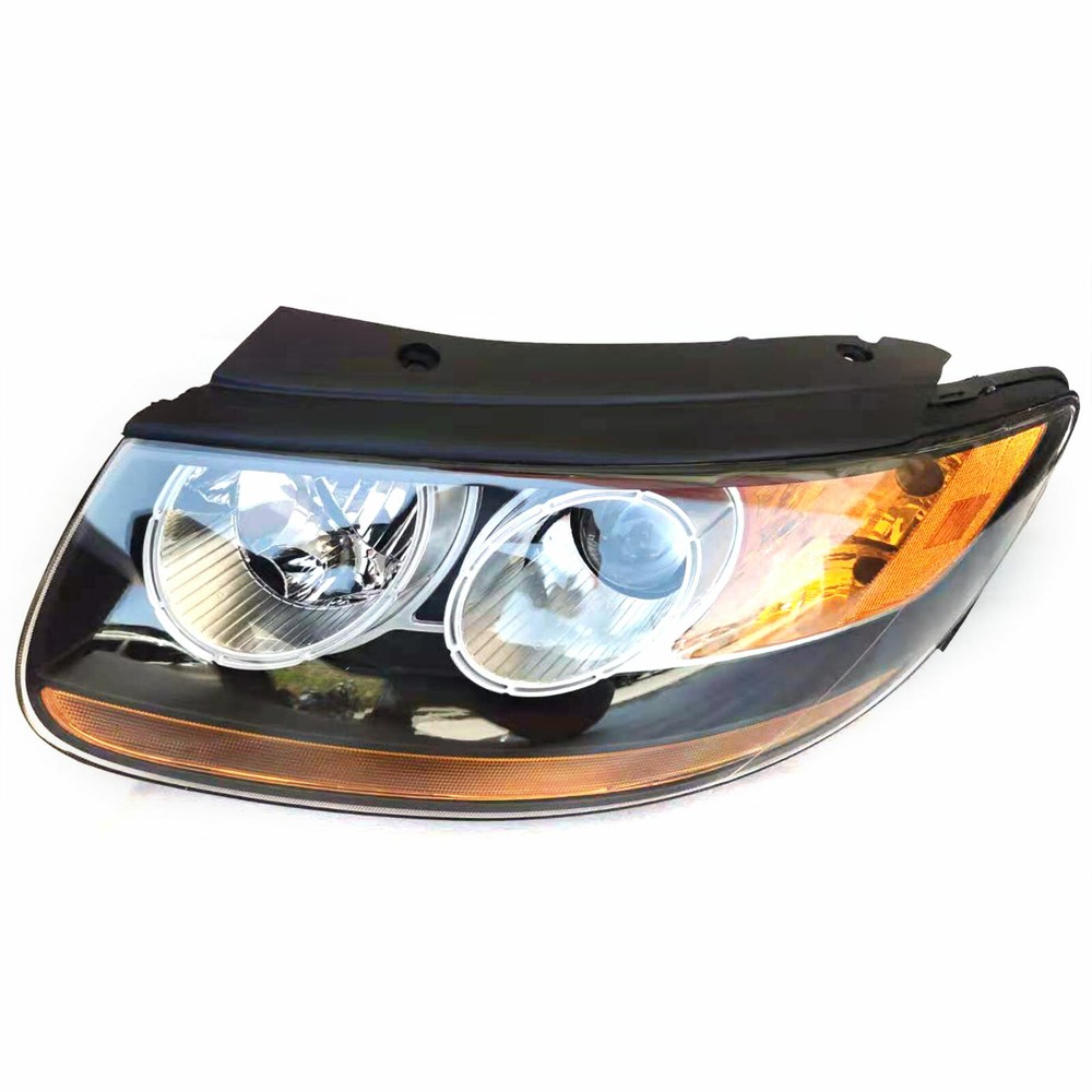 For Hyundai Santa Fe 2007-2012 Left Driver Side Black Housing Headlight Headlamp