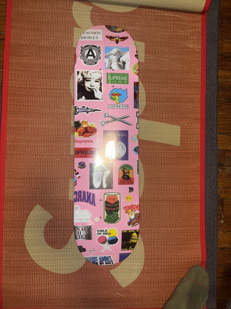 Supreme Stickers Skateboard Deck pink  S/S 21