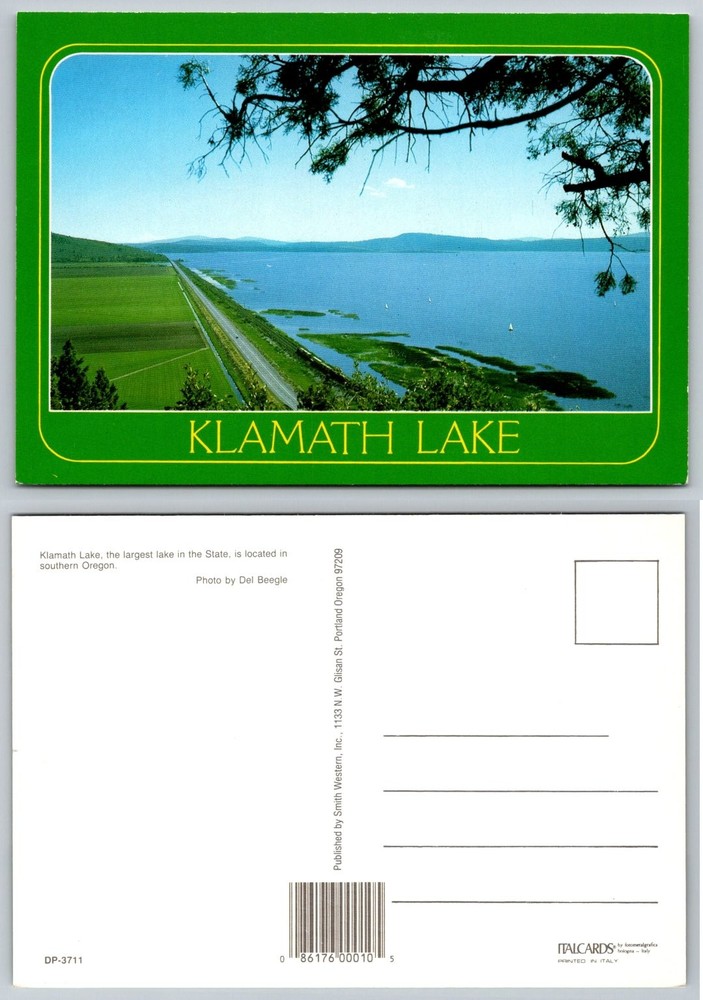 Klamath Lake Oregon Scenic View Postcard - Smith Western Del Beegle Photo