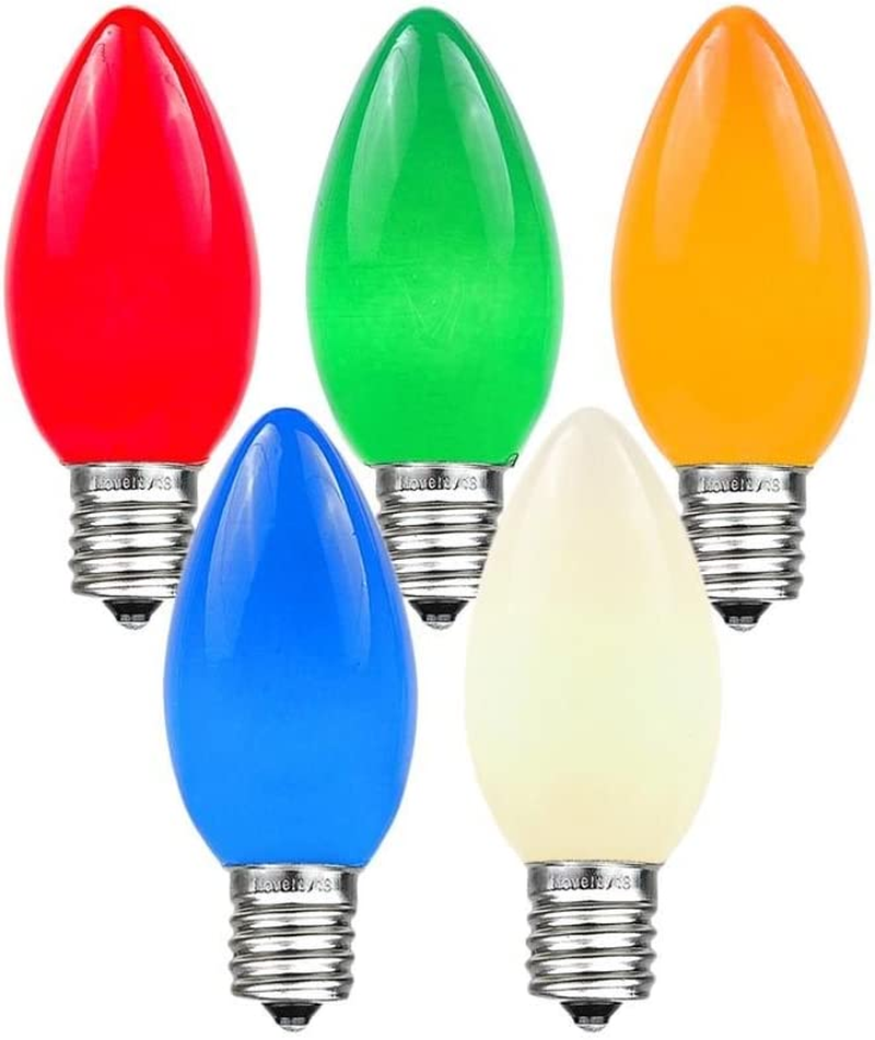 Ceramic Christmas Replacement Bulbs - Outdoor Individual Bulbs for Events, Holid