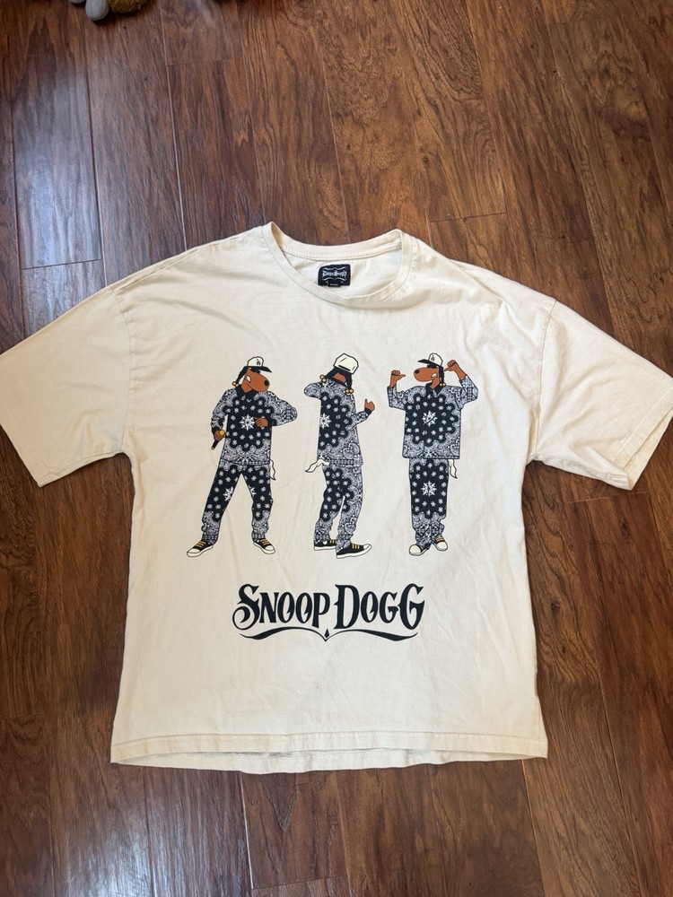 Snoop Dogg Supply Beige Graphic T Shirt Size Large