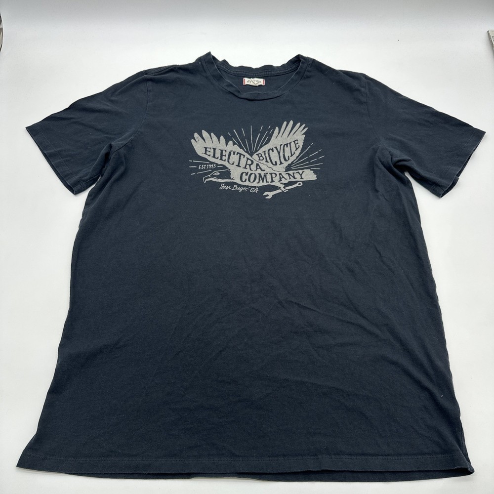 Electra T-Shirt Men X-Large Graphic Print Black 100% Cotton In USA.#34395