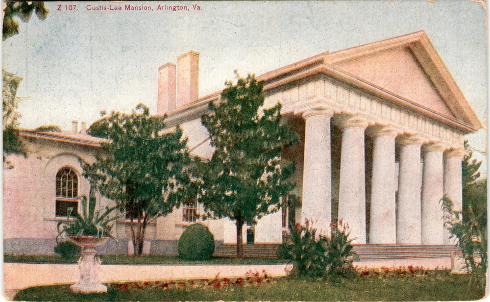 Custis-Lee Mansion, Arlington, Va, George Washington Parke Custis, Postcard