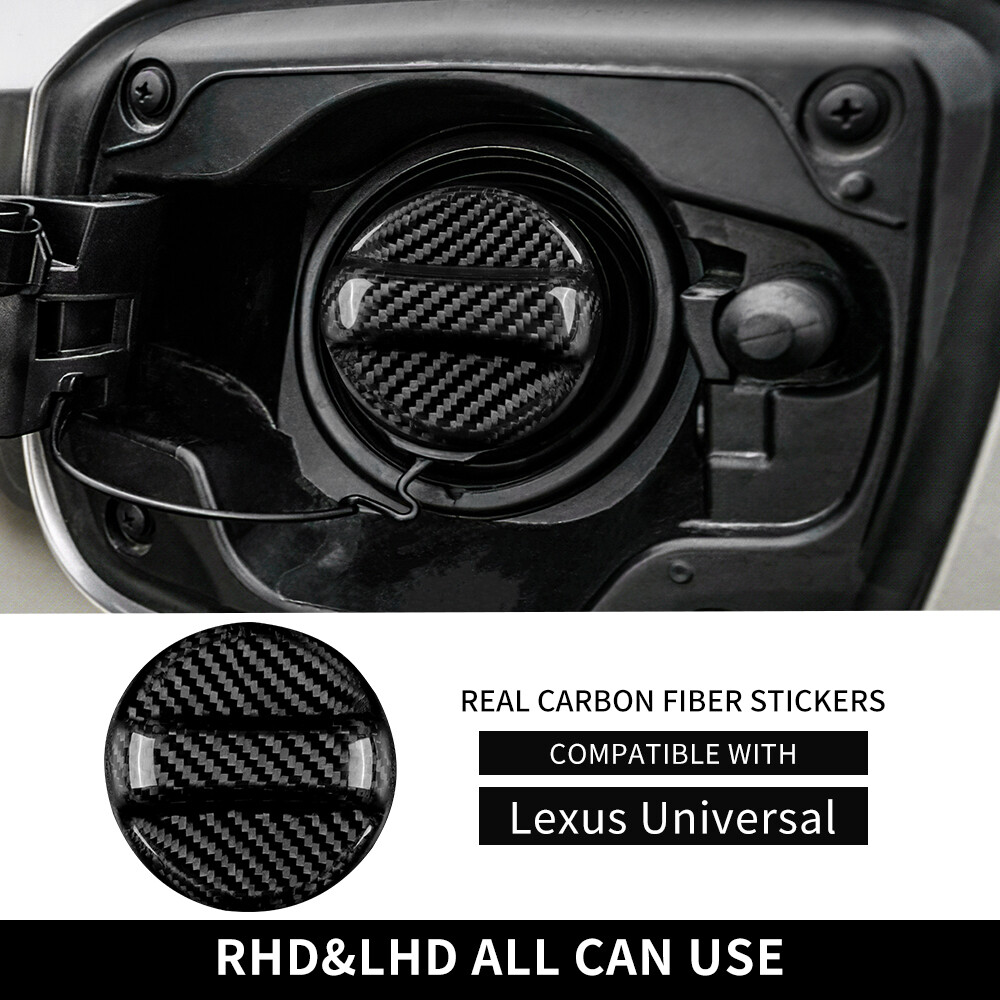 For Lexus RX350 IS250 IS350 RC Carbon Fiber Oil Gas Cap Fuel Filler Tank Cover