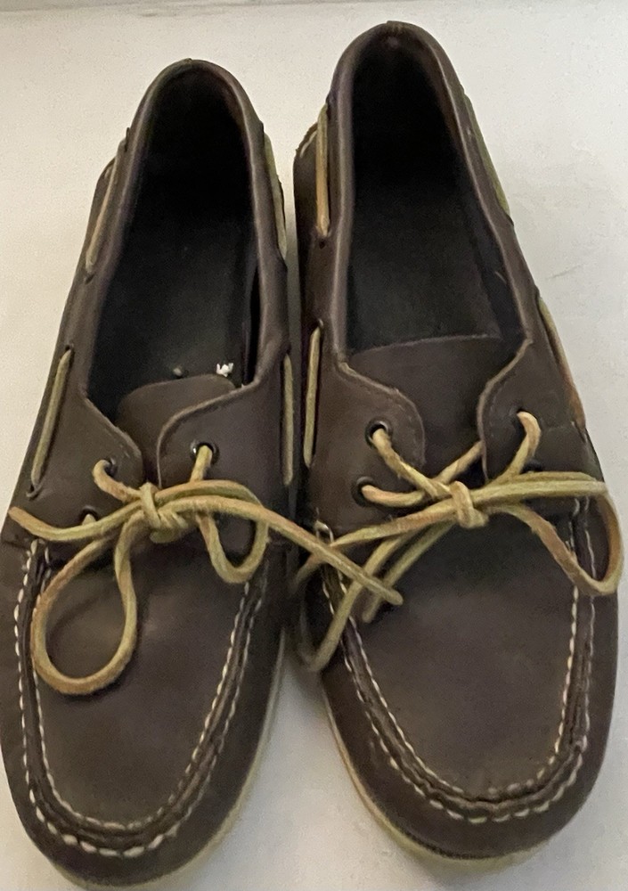 Sperry Top-Sider 2-Eyelet Authentic Original Boat Shoes-Dark Brown—10M