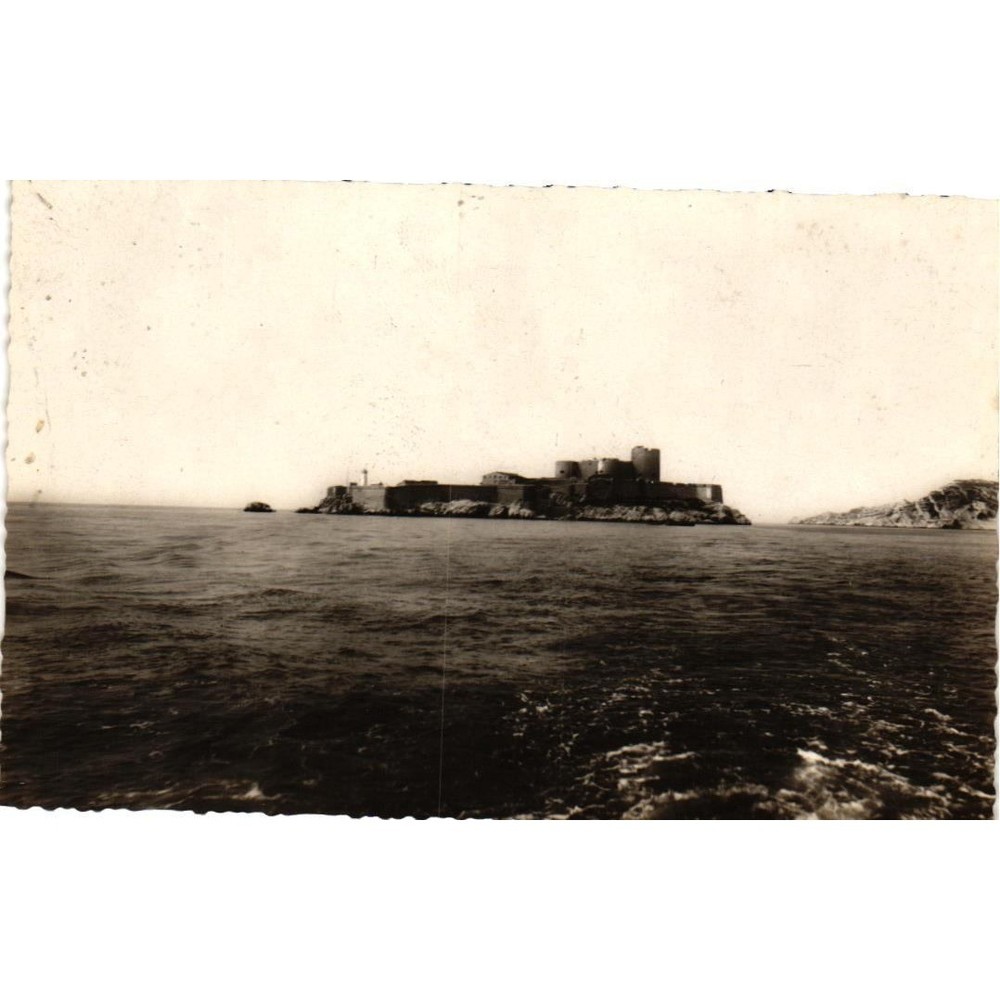 Vintage Marseille France Chateau d'If Real Photo Postcard RPPC A Tardy 519 B&W