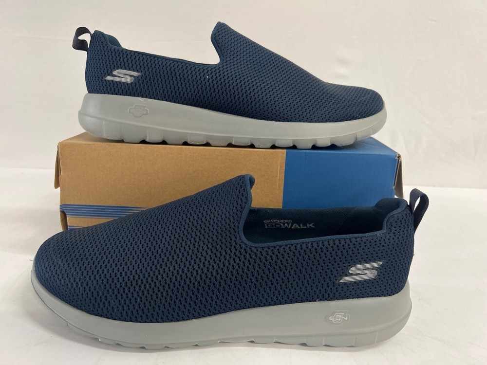 Men's SKECHERS Go Walk Max Navy/Grey Slip-On Sneakers in Box Sz 14 (Extra Wide)