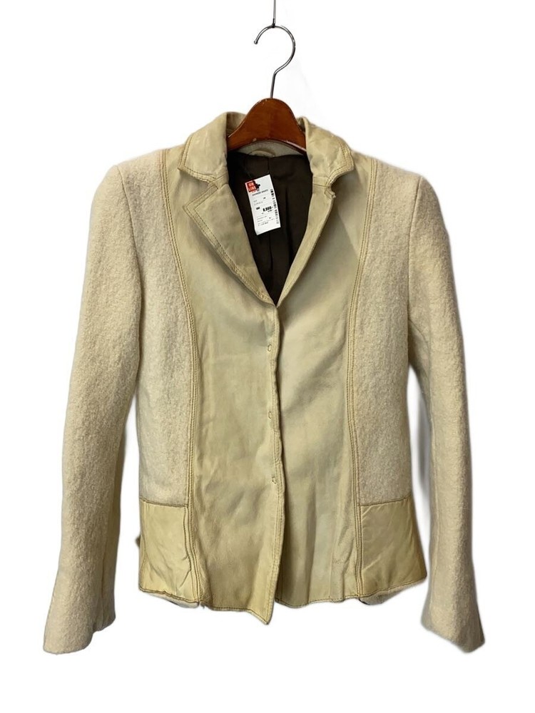 Giorgio Brato Leather Jacket Blouson/38/Leather/Crm/Plain// 3502