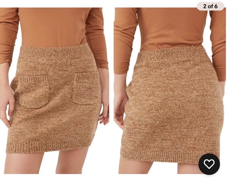 Free People Solid Viola Sweater Mini Skirt Sz- XS NWT