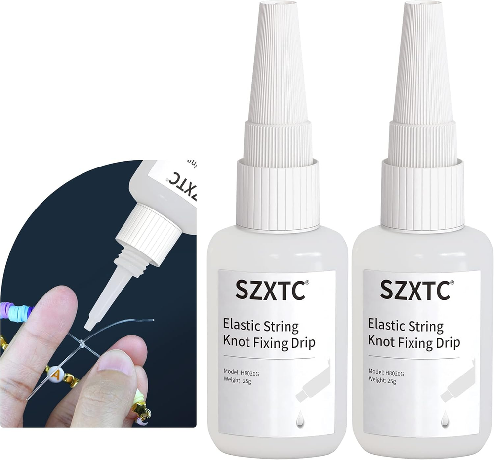 2 Pcs Stretch Clay Bead Bracelets with Elastic String for Secure Fit