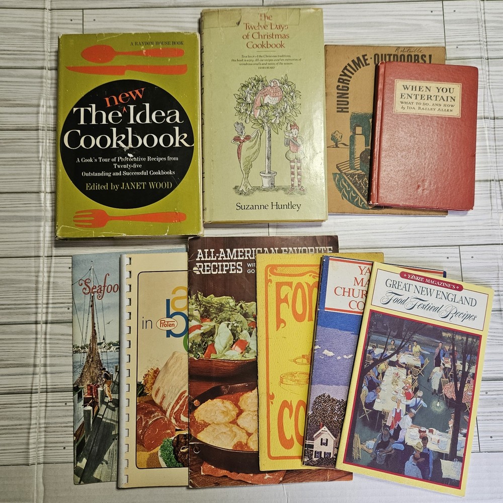 Vintage Cookbook Lot Of 11 Unique Recipes And Techniques From Different Sources