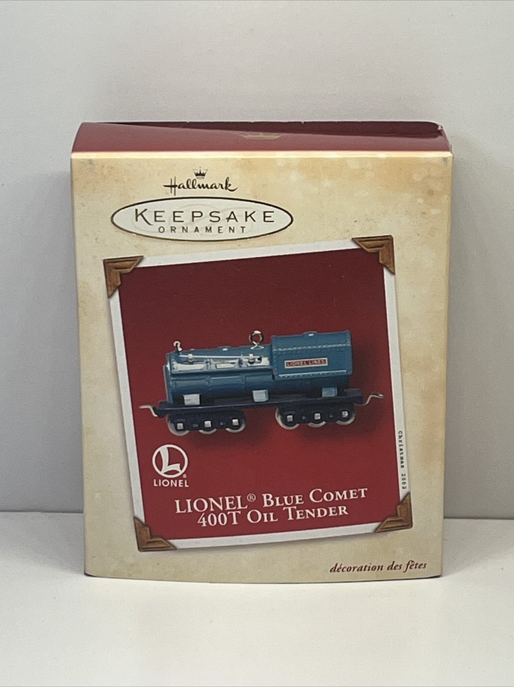 Hallmark Keepsake Ornament Lionel Blue Comet 400T Oil Tender Train 2002