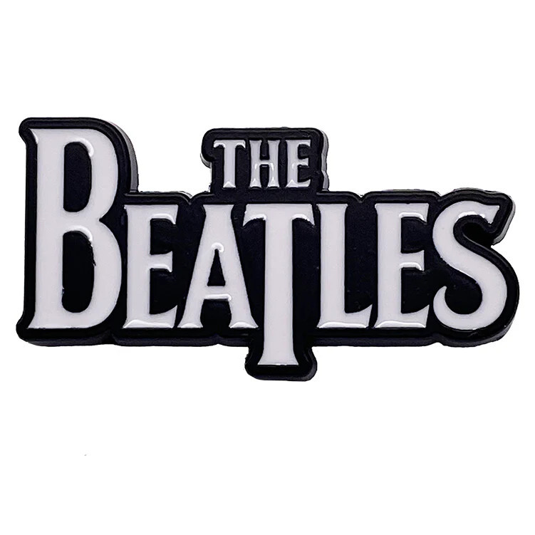 Embossed Enamel Lapel Pin Badge - The Beatles Name Logo Icon Symbol NEW