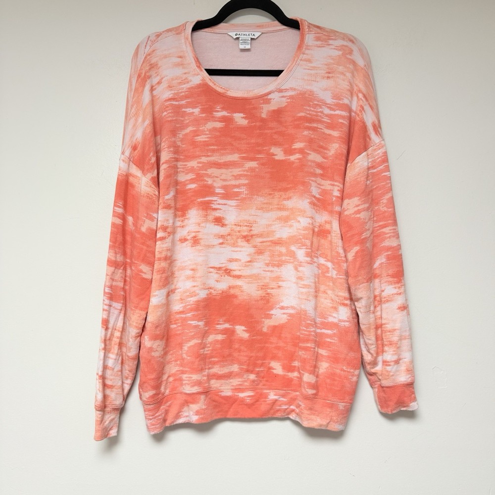 Athleta Women’s Pink Tye Dye Pullover Sweatshirt Size M