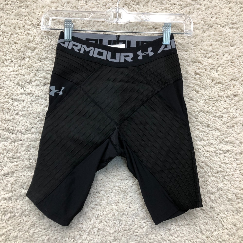 Under Armour Shorts Small Adult Black Core HeatGear Compression Athletic Mens S