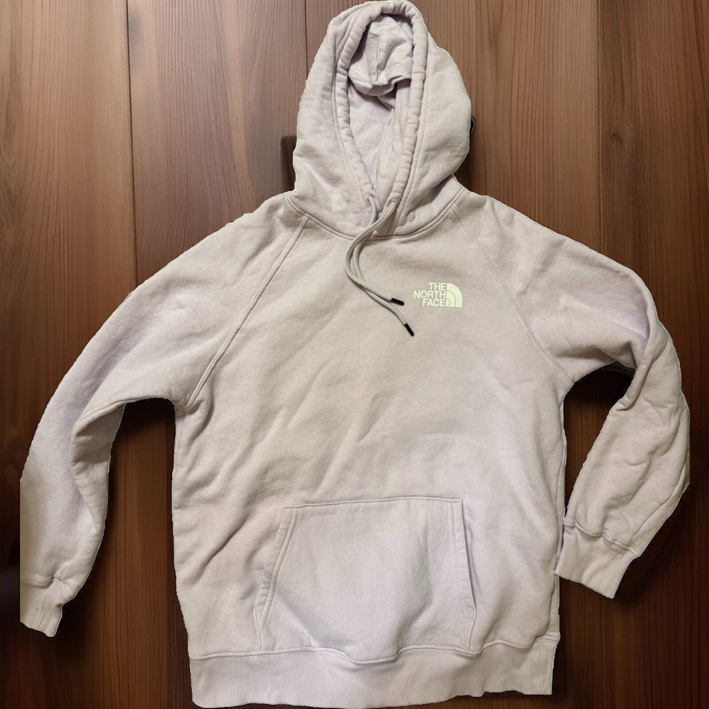 The North Face Never Stop Exploring Spell Out Light Purple Hoodie Women's Sz L