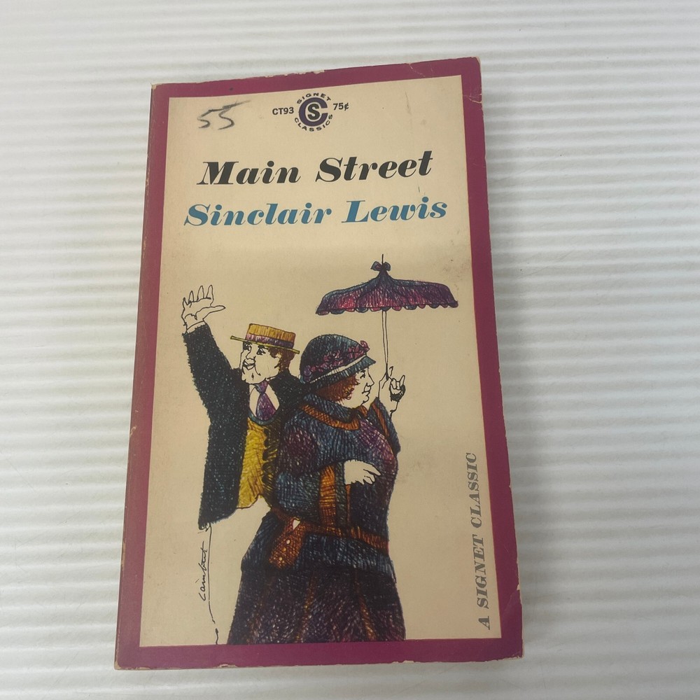 Main Street Historical Fiction Paperback Book by Sinclair Lewis from Signet 1987