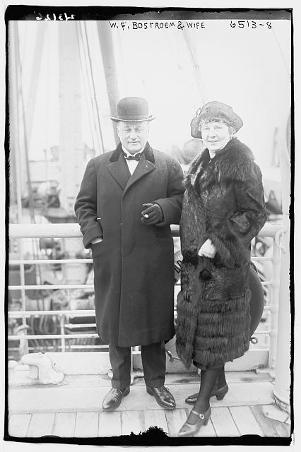 Photo:W.F. Bostroem Wife 1910s Portrait on Ship Deck