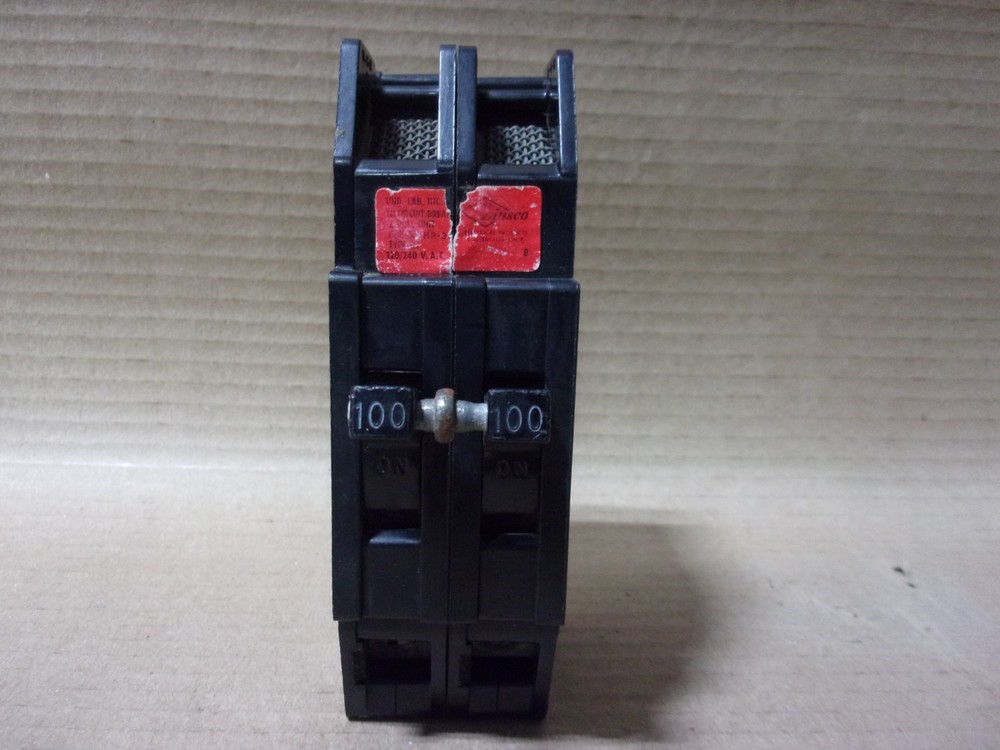 Zinsco GTE Sylvania Q QC Q2100 QC2100 2 Pole 100 Amp 240v Circuit Breaker