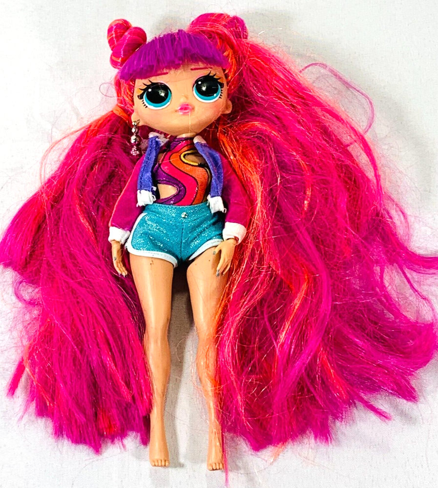 LOL OMG Surprise Roller Chick Doll with Long Pink Hair and Stylish Outfits
