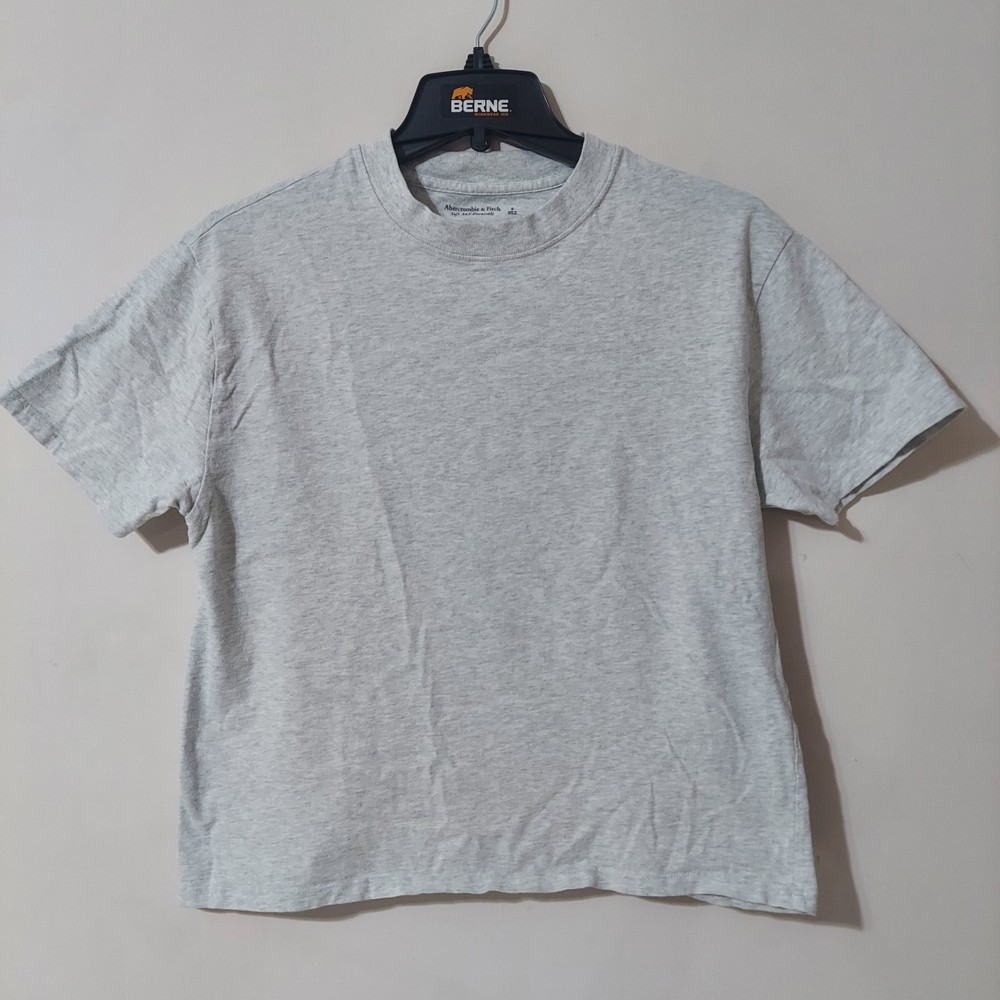 Abercrombie & Fitch Women's Short-Sleeve T-Shirt, Heather Gray, Size S