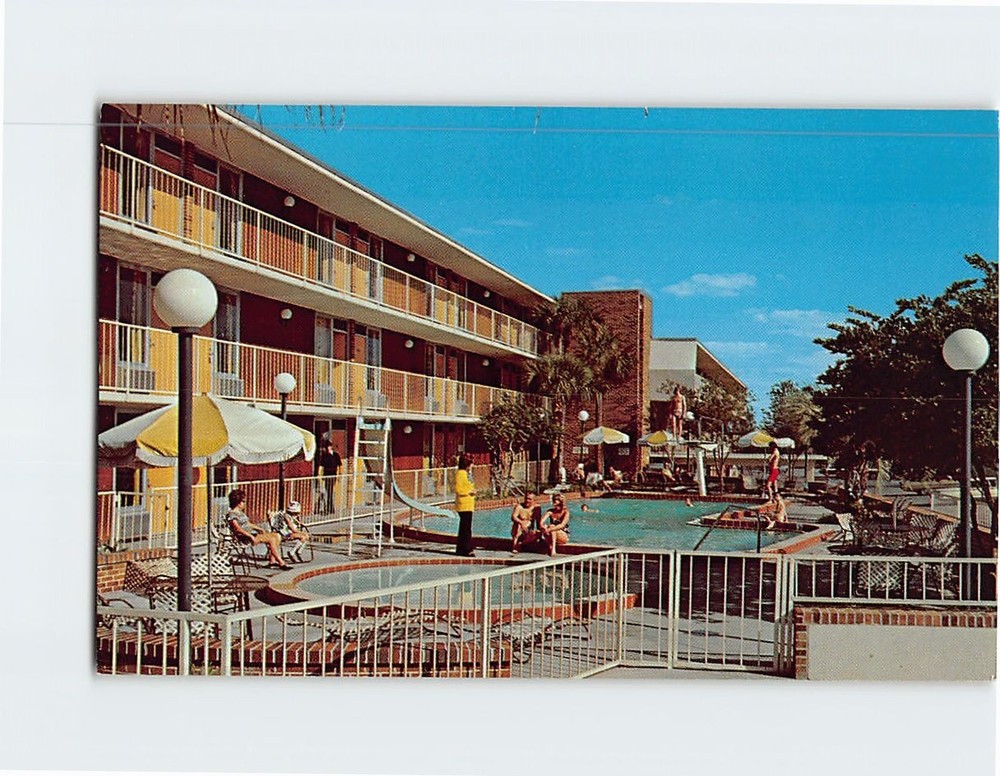 Postcard Pool View Davis Bros Cafeterias & Motor Lodge Orlando Florida USA